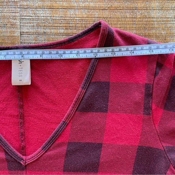 SMASH+TESS The Present Romper Red and Black Poinsettia Plaid Women’s xs - Picture 8 of 13
